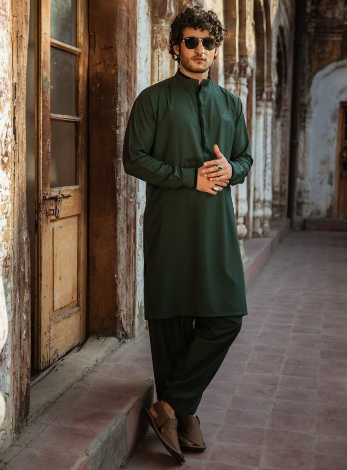 Shalwaar Kamiz with Velvet Detailing