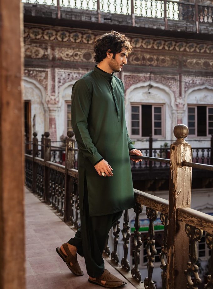 Shalwaar Kamiz with Velvet Detailing