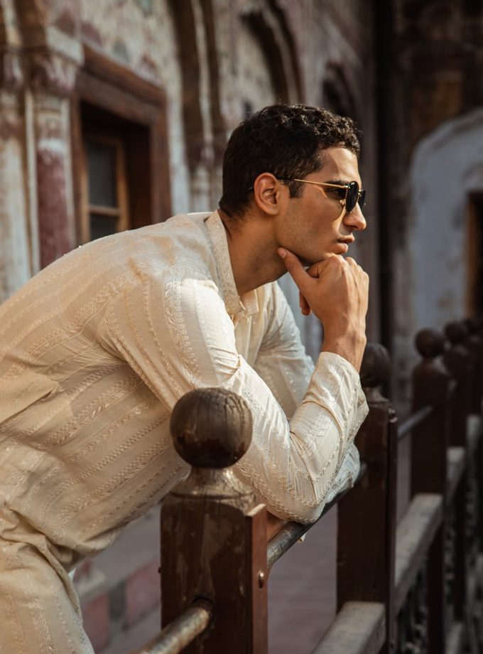 All Over Embroidered Karandi Fabric Kurta