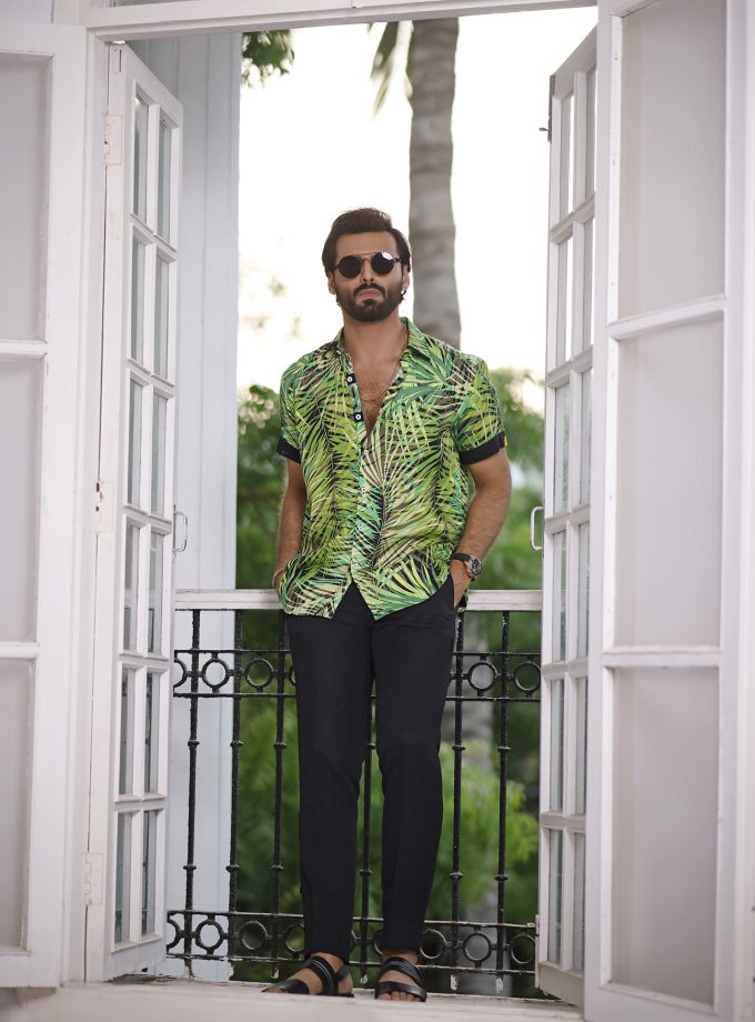 PS 003- Satin Feel Cotton Printed Shirt