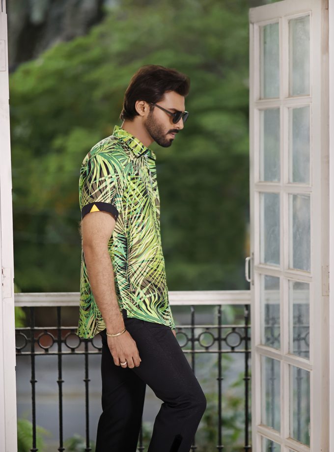 PS 003- Satin Feel Cotton Printed Shirt