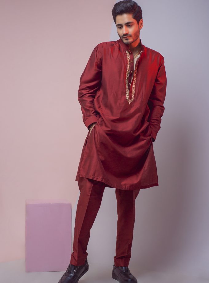 KT003- Cotton Silk kurta trouser