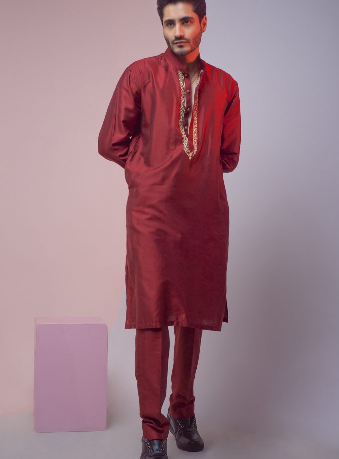 KT003- Cotton Silk kurta trouser